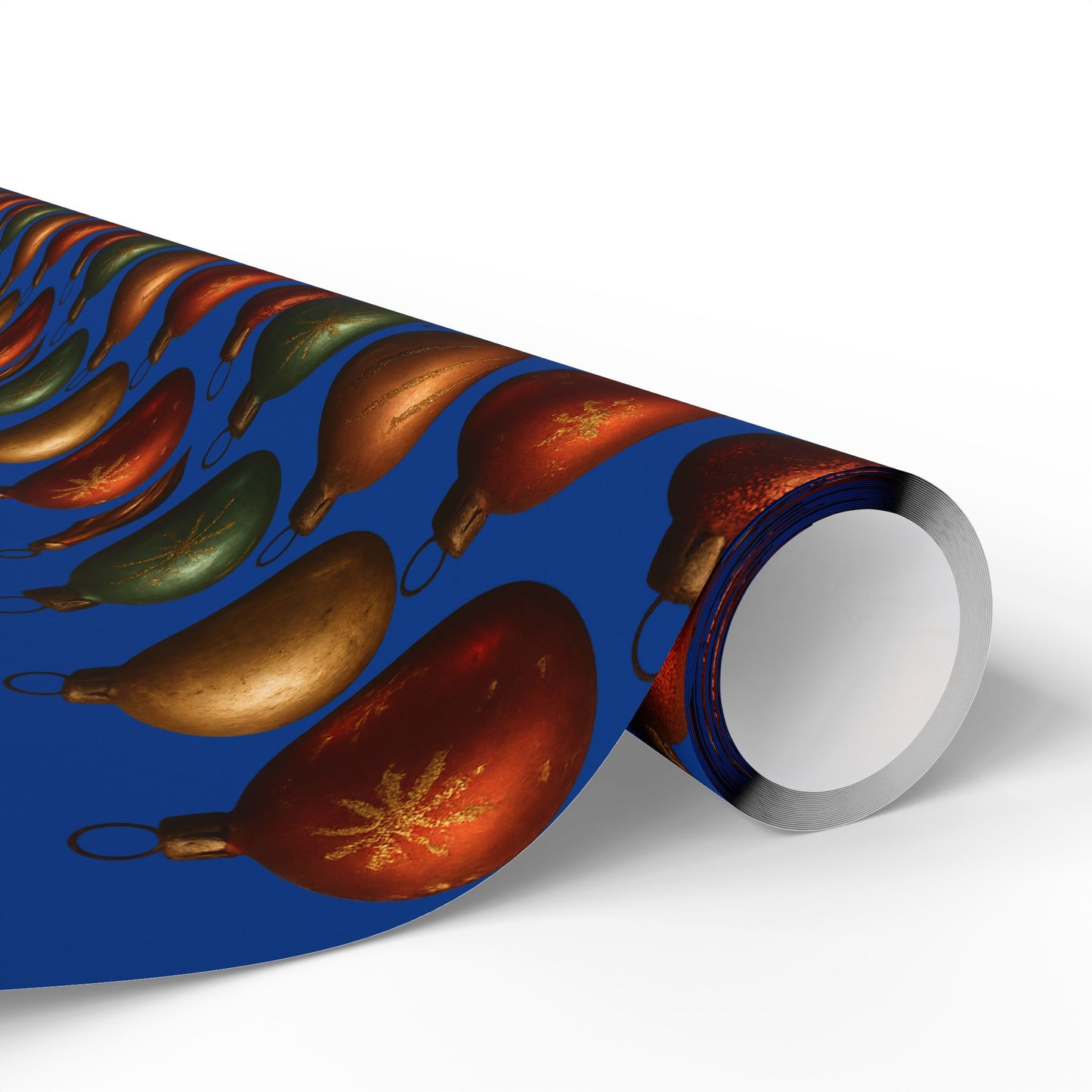 Warm Vintage Christmas Ornaments Wrapping Paper