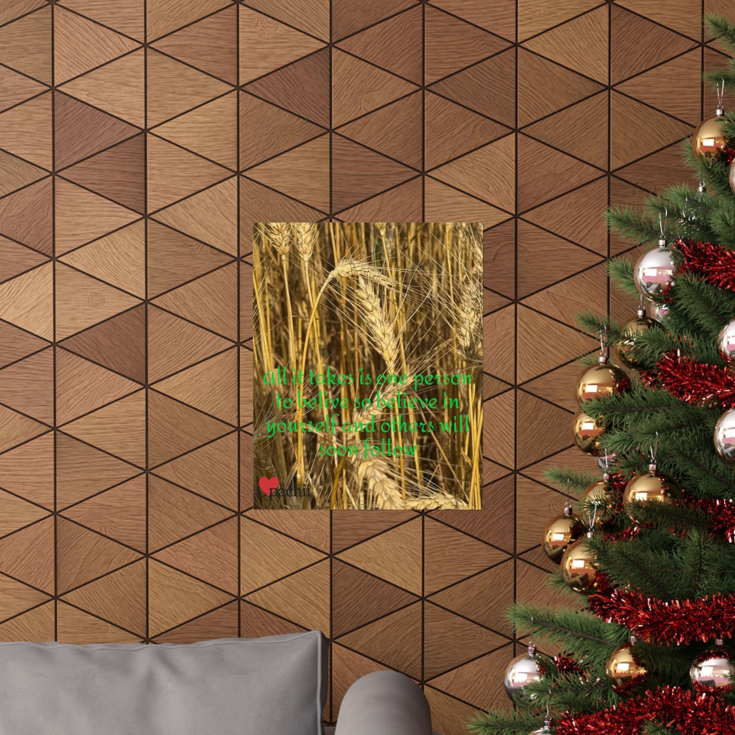 Inspirational Floral Poster, Motivational Wall Art, Positive Quote Decor, Self-Belief Print, Mindfulness Home Decoration