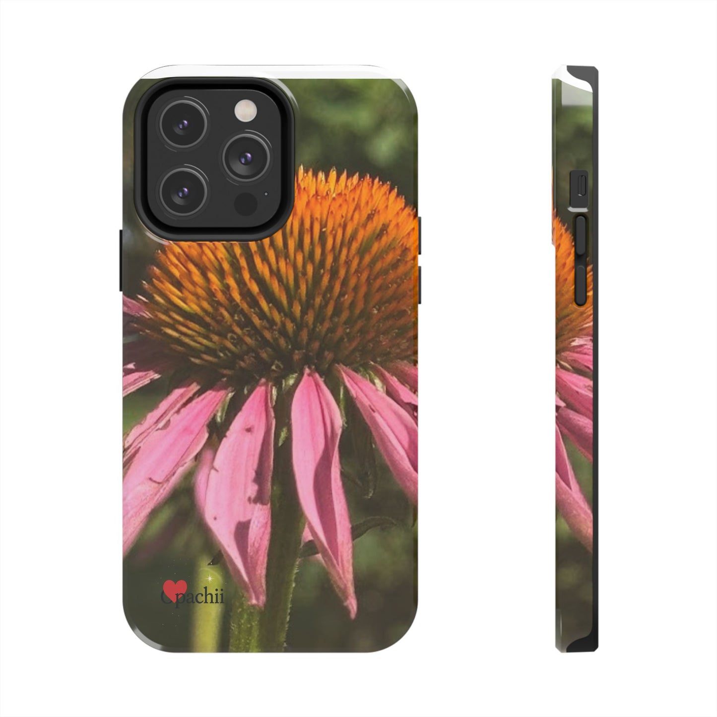 Flower Phone Case, Tough Phone Cases for Nature Lovers, Floral Phone Cover, Echinacea Floral Design, Gift for Plant Lovers