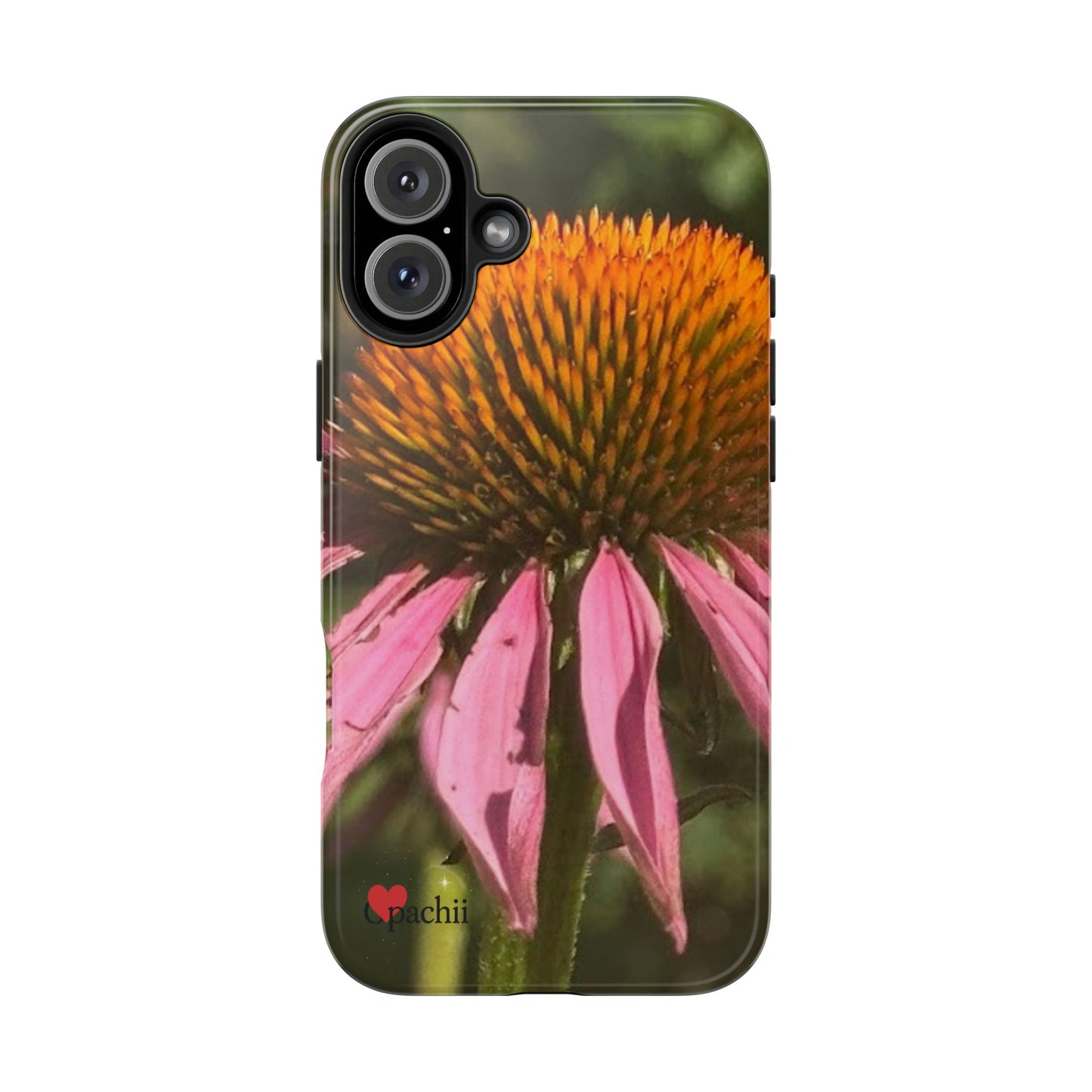 Flower Phone Case, Tough Phone Cases for Nature Lovers, Floral Phone Cover, Echinacea Floral Design, Gift for Plant Lovers