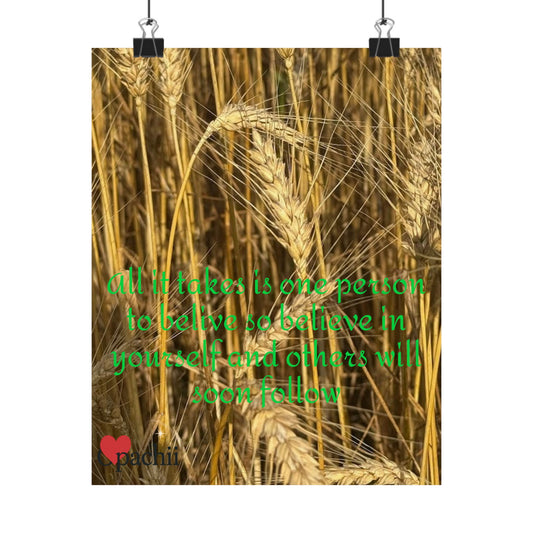 Inspirational Floral Poster, Motivational Wall Art, Positive Quote Decor, Self-Belief Print, Mindfulness Home Decoration