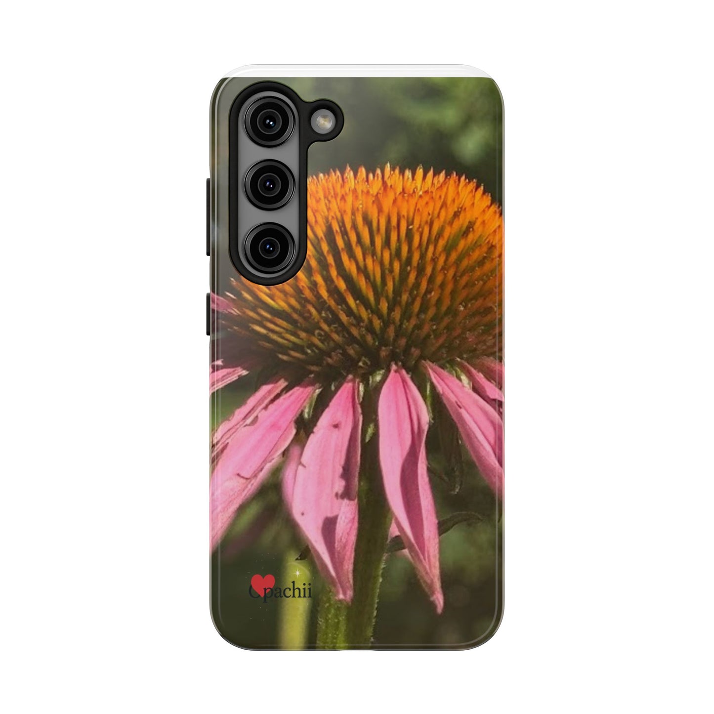 Flower Phone Case, Tough Phone Cases for Nature Lovers, Floral Phone Cover, Echinacea Floral Design, Gift for Plant Lovers