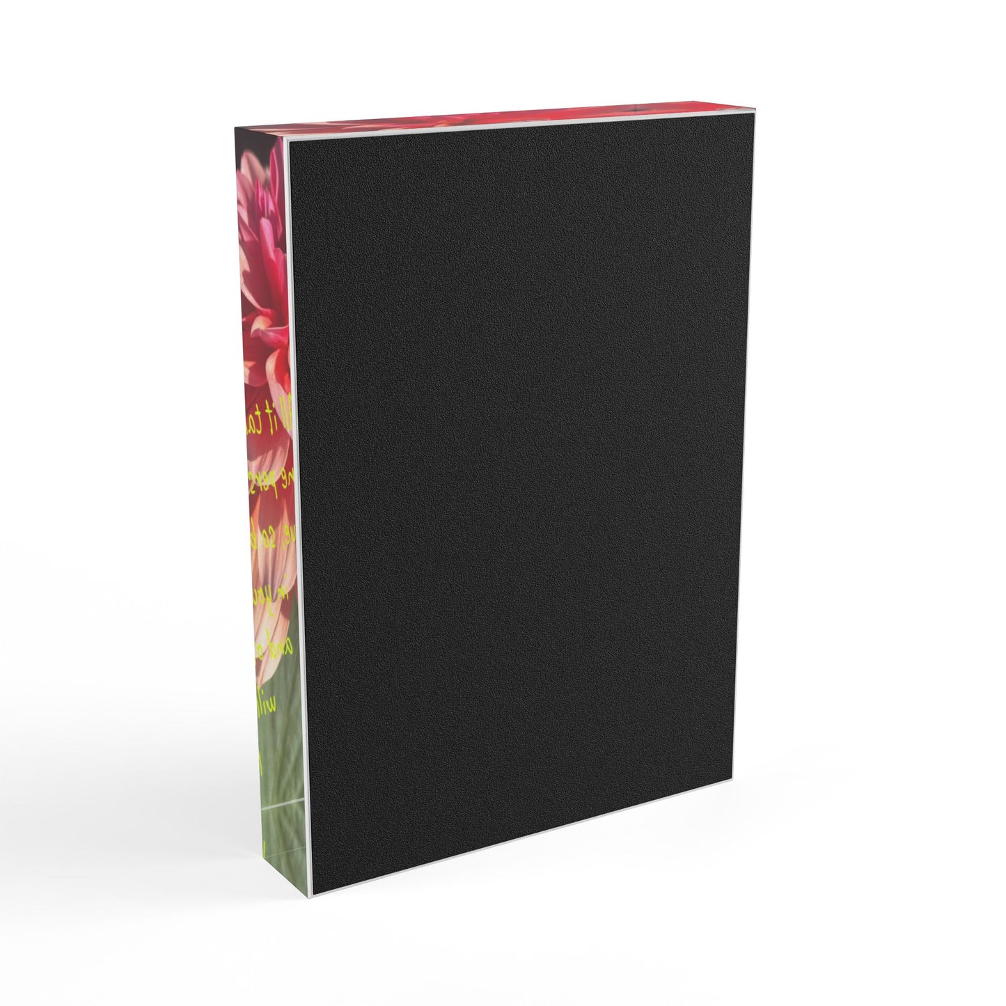 Inspirational Photo Block, Motivational Desk Art, Home Decor, Floral Inspirational Gift, Positive Affirmation Display