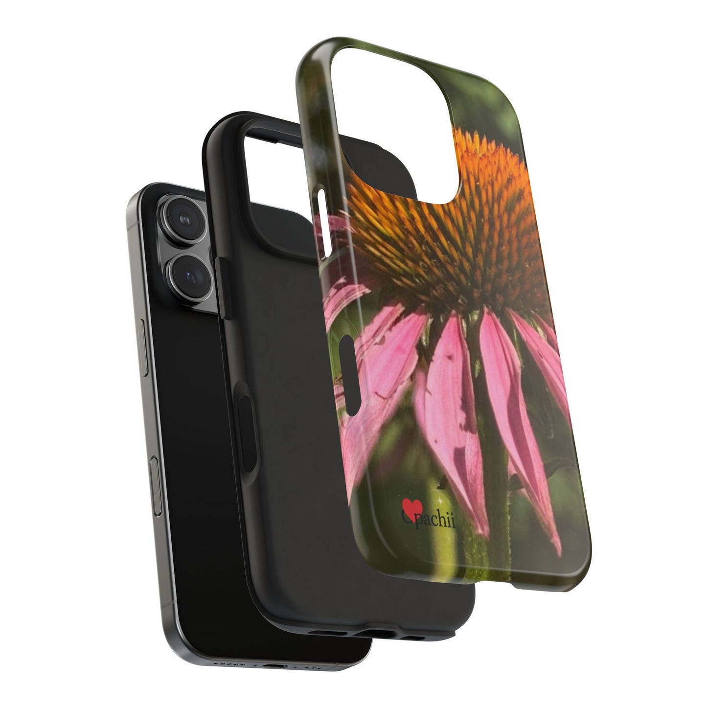 Flower Phone Case, Tough Phone Cases for Nature Lovers, Floral Phone Cover, Echinacea Floral Design, Gift for Plant Lovers