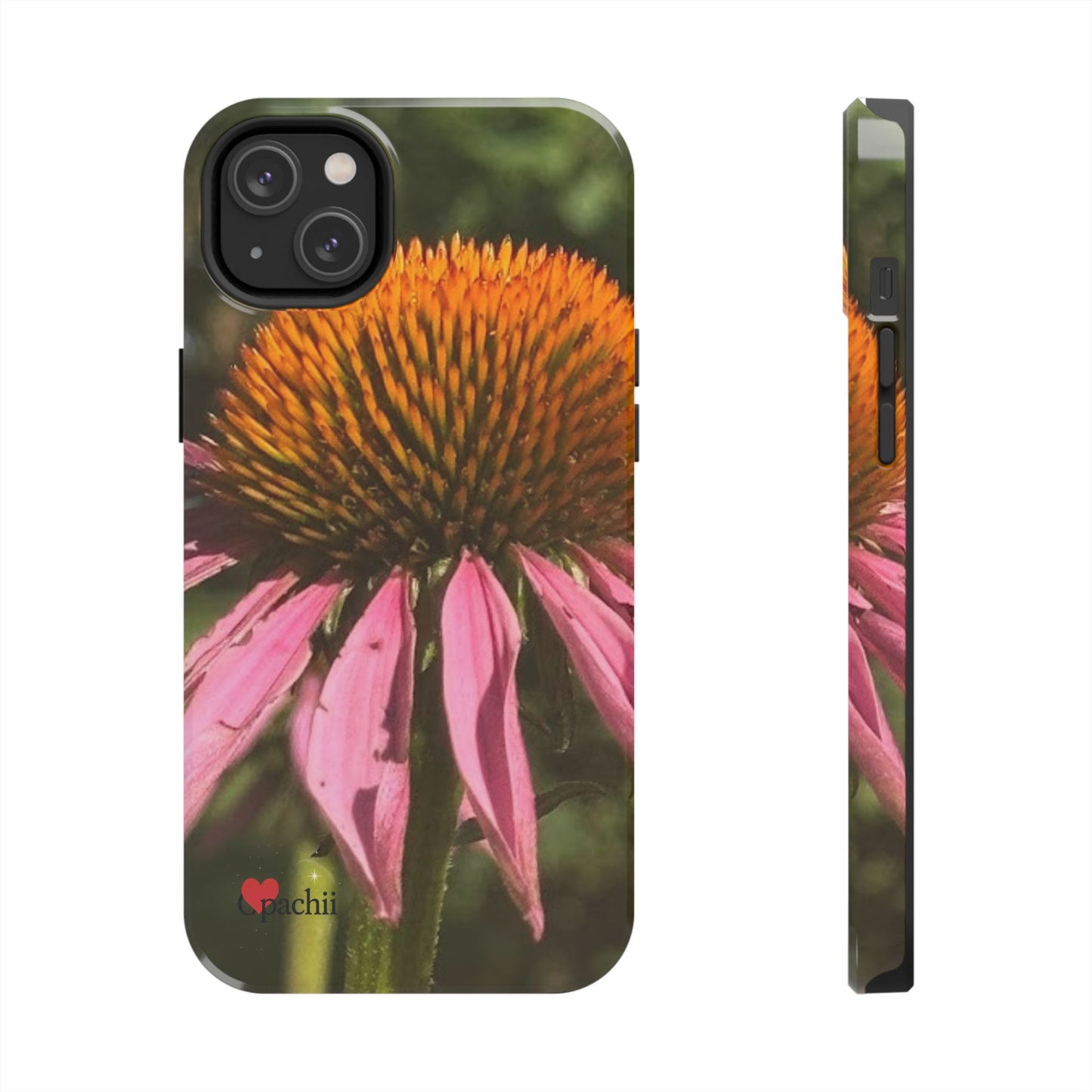 Flower Phone Case, Tough Phone Cases for Nature Lovers, Floral Phone Cover, Echinacea Floral Design, Gift for Plant Lovers