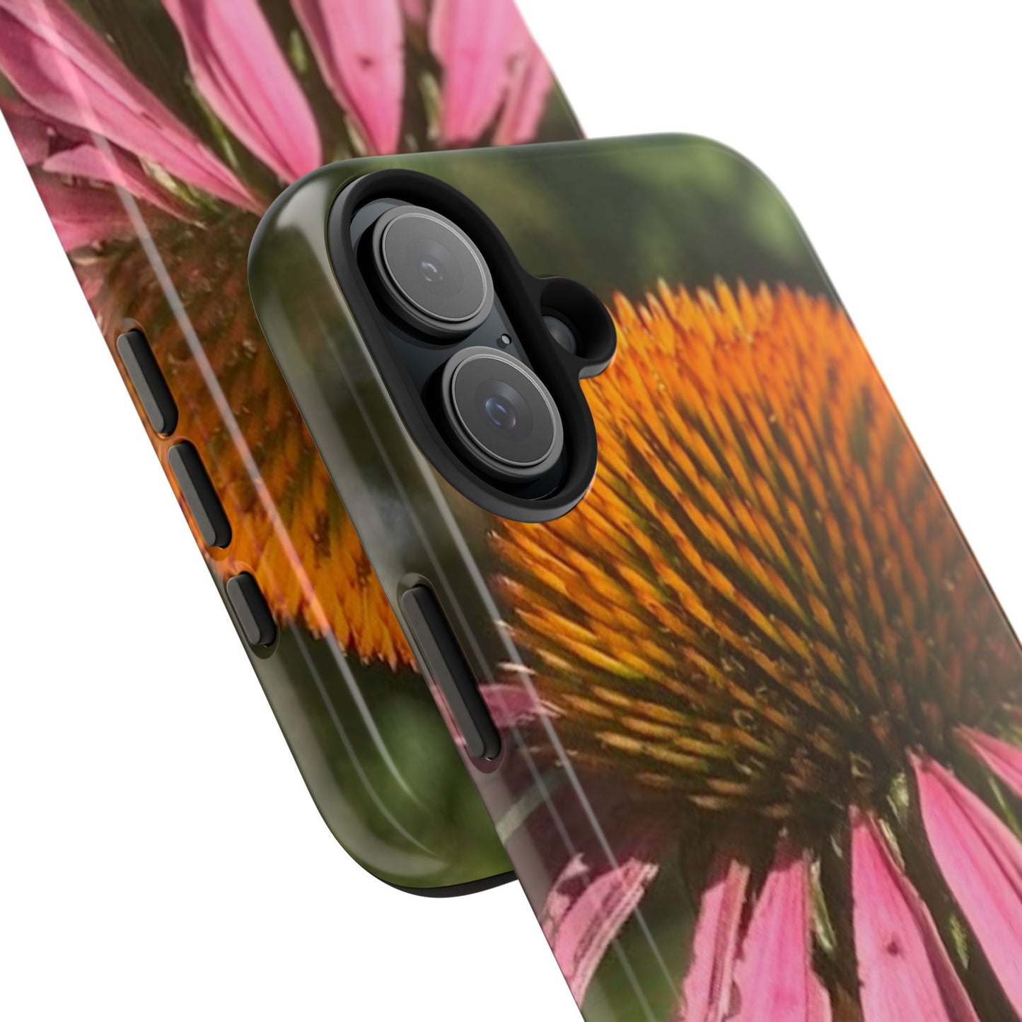 Flower Phone Case, Tough Phone Cases for Nature Lovers, Floral Phone Cover, Echinacea Floral Design, Gift for Plant Lovers