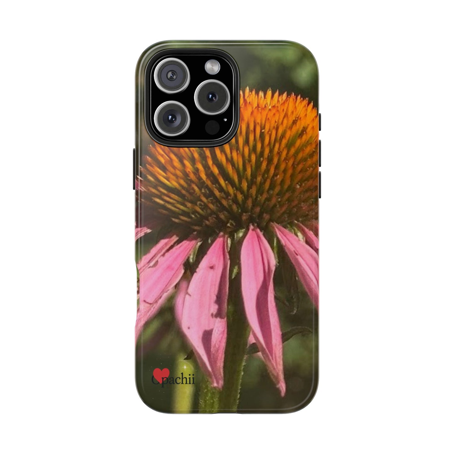 Flower Phone Case, Tough Phone Cases for Nature Lovers, Floral Phone Cover, Echinacea Floral Design, Gift for Plant Lovers