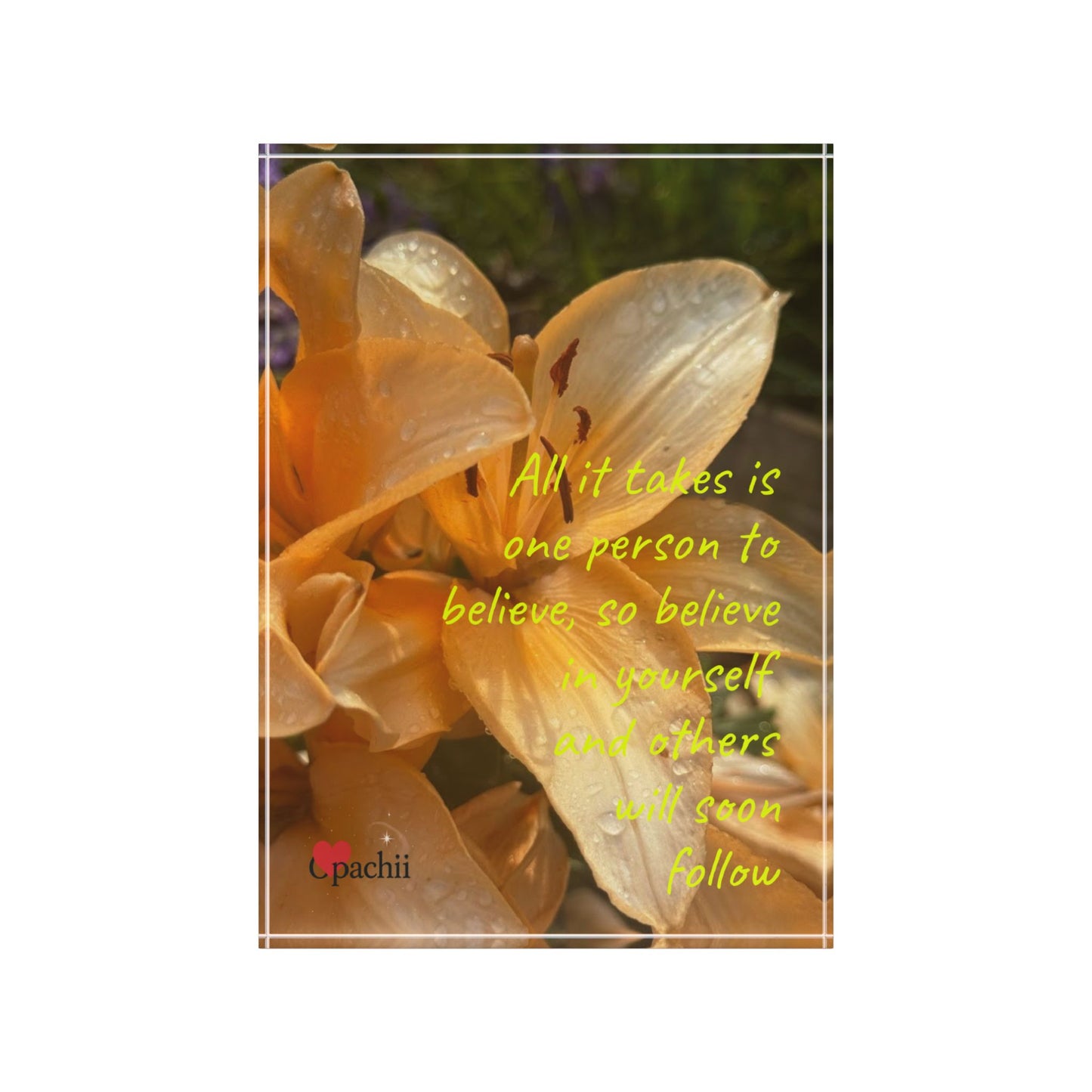 Inspirational Photo Block, Motivational Desk Art, Home Decor, Floral Inspirational Gift, Positive Affirmation Display