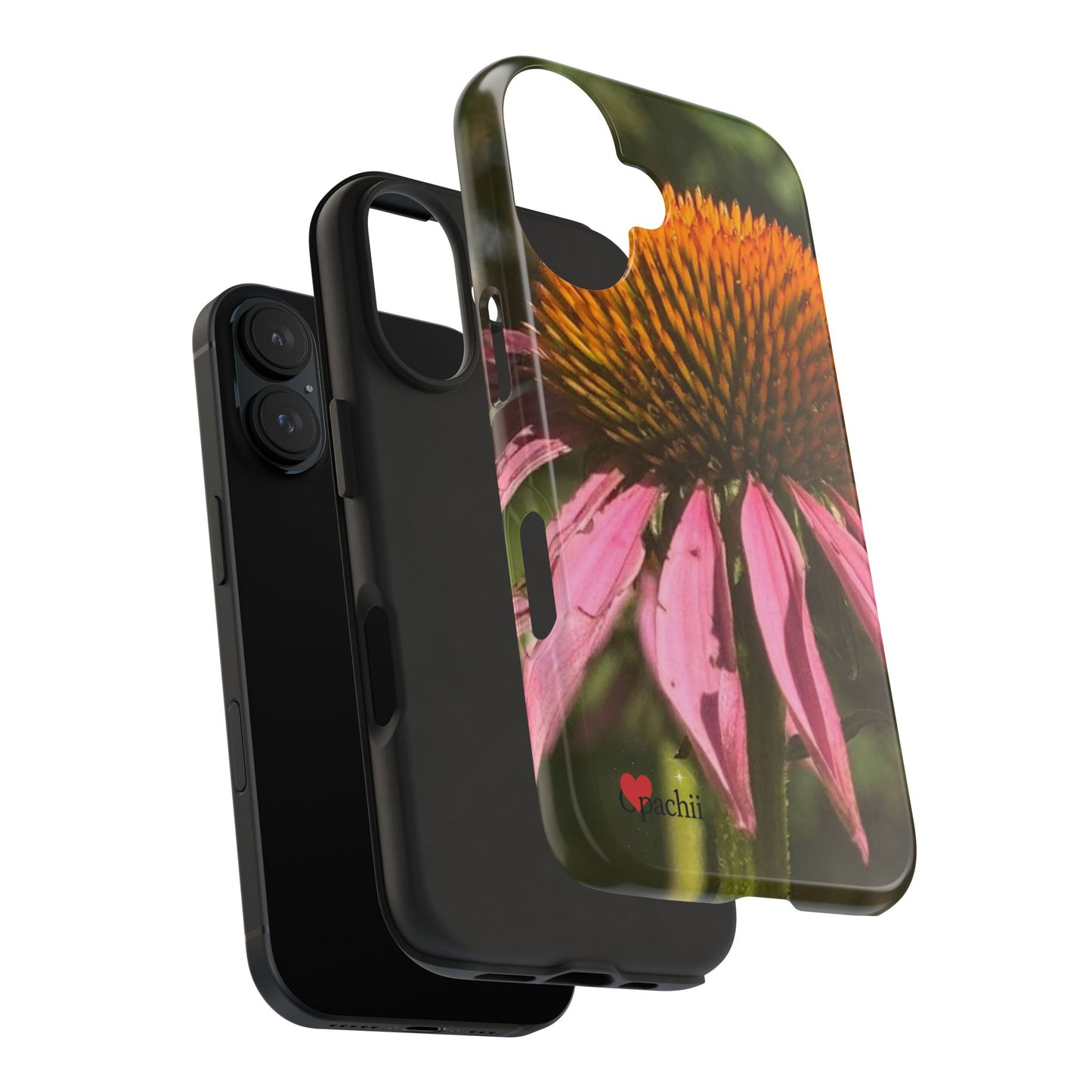Flower Phone Case, Tough Phone Cases for Nature Lovers, Floral Phone Cover, Echinacea Floral Design, Gift for Plant Lovers