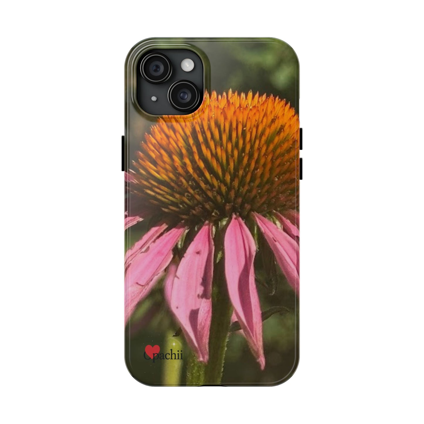 Flower Phone Case, Tough Phone Cases for Nature Lovers, Floral Phone Cover, Echinacea Floral Design, Gift for Plant Lovers