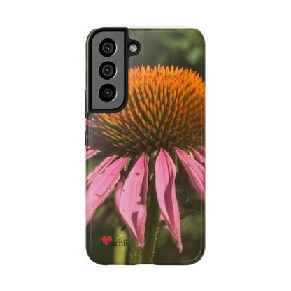 Flower Phone Case, Tough Phone Cases for Nature Lovers, Floral Phone Cover, Echinacea Floral Design, Gift for Plant Lovers