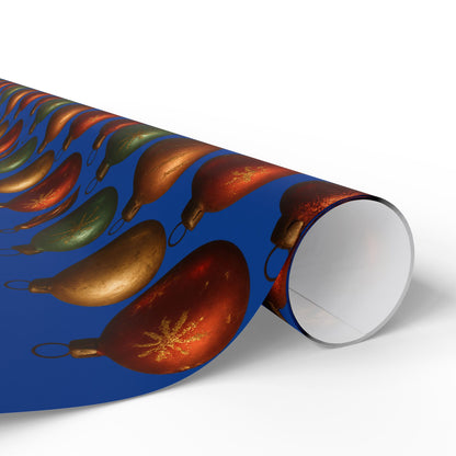 Warm Vintage Christmas Ornaments Wrapping Paper