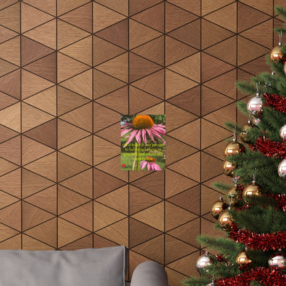 Inspirational Floral Poster, Motivational Wall Art, Positive Quote Decor, Self-Belief Print, Mindfulness Home Decoration