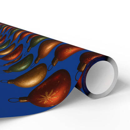 Warm Vintage Christmas Ornaments Wrapping Paper