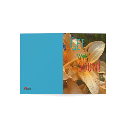 Greeting Cards - Get Well Soon Floral Design, Unique Card Set, Perfect for Healing Wishes, Friendship, Thoughts, Care Packages