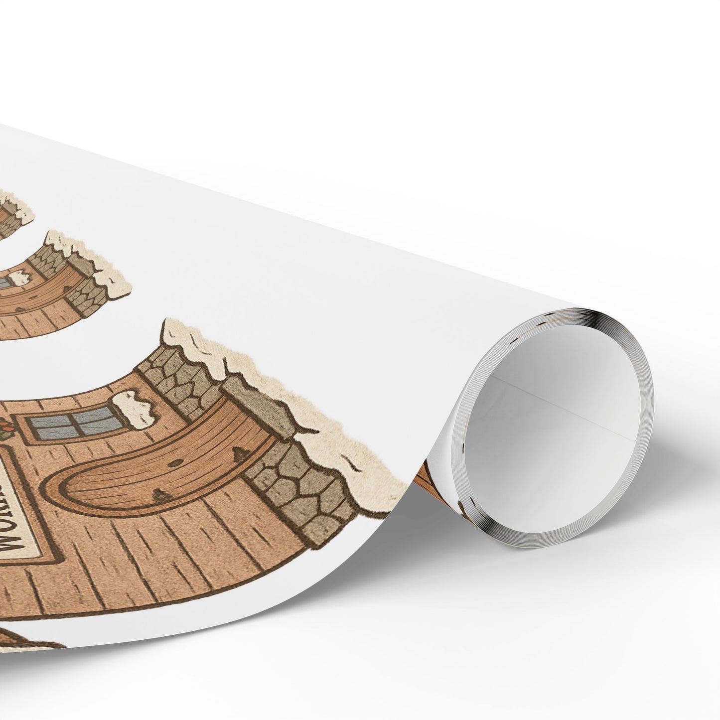 Cozy Home-Themed Wrapping Paper Roll for Holidays & Celebrations