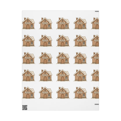 Cozy Home-Themed Wrapping Paper Roll for Holidays & Celebrations