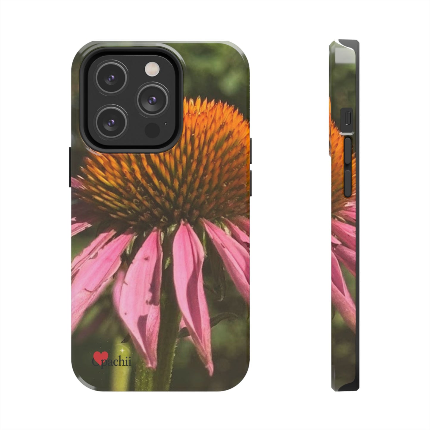 Flower Phone Case, Tough Phone Cases for Nature Lovers, Floral Phone Cover, Echinacea Floral Design, Gift for Plant Lovers