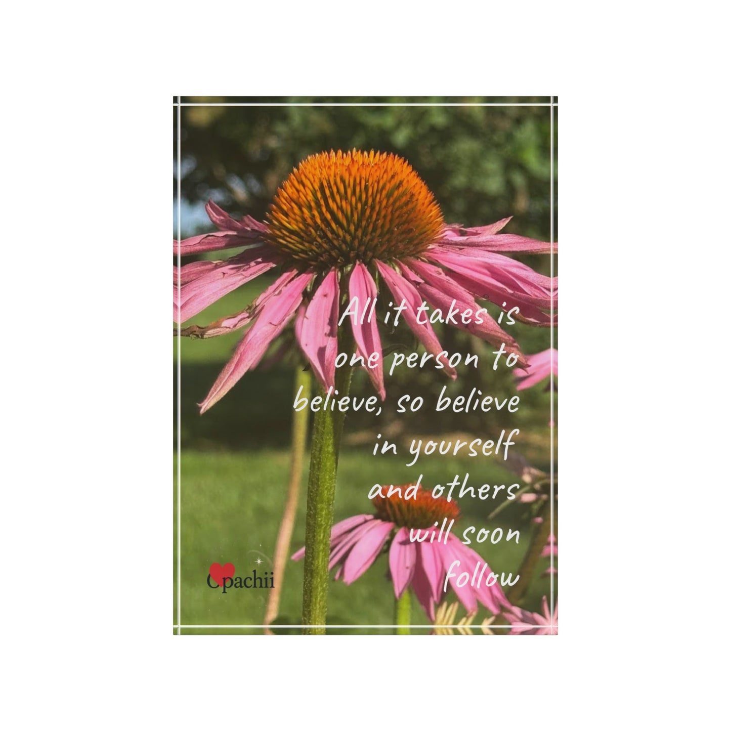 Inspirational Photo Block, Motivational Desk Art, Home Decor, Floral Inspirational Gift, Positive Affirmation Display