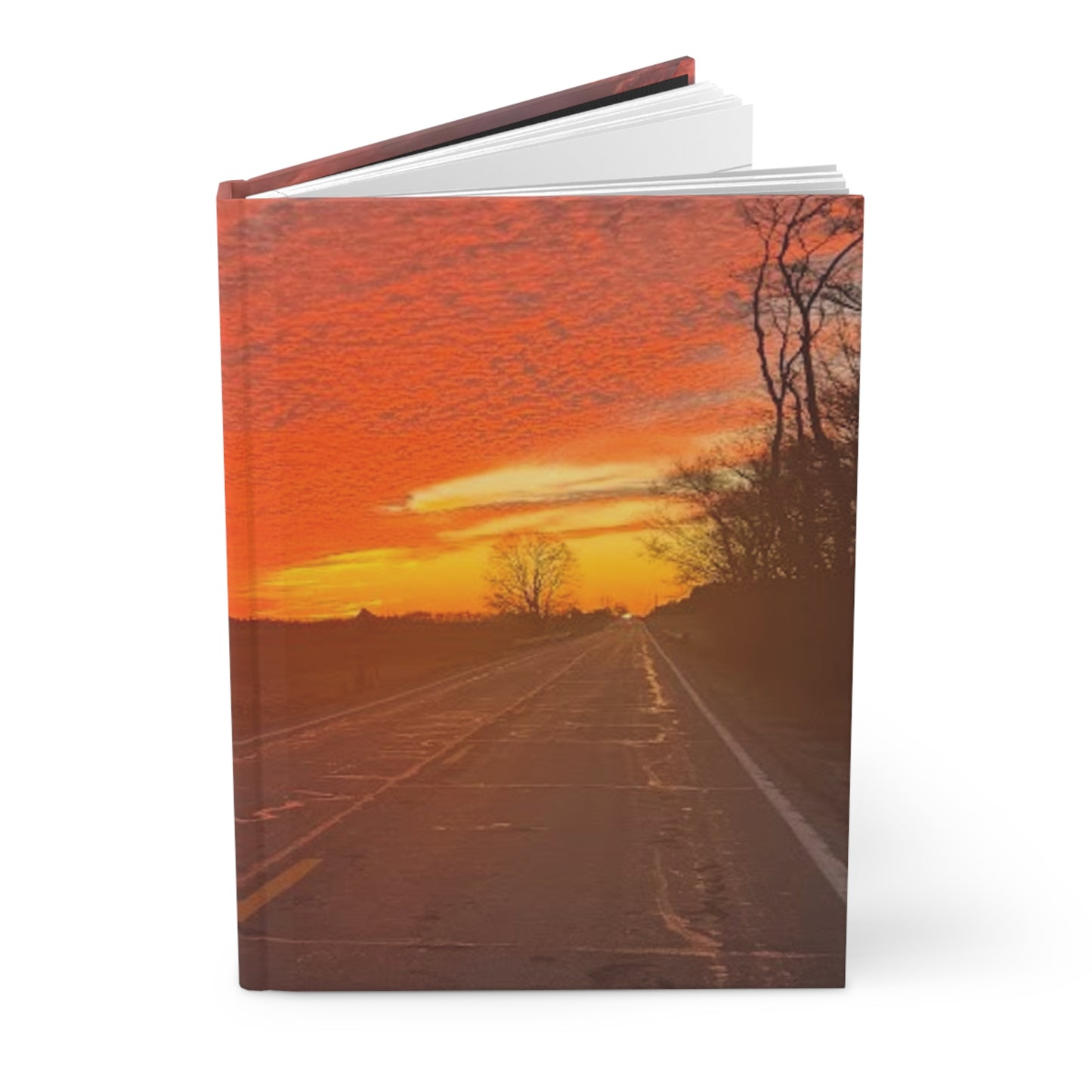 Inspirational Hardcover Journal with Sunset Design – Psalm 119:105