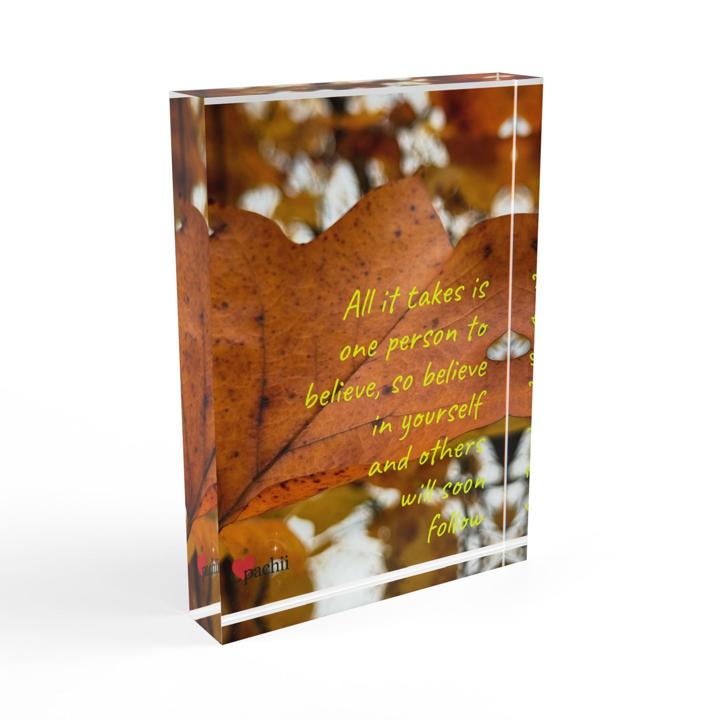 🧊Autumn Held Still – Acrylic Photo Block