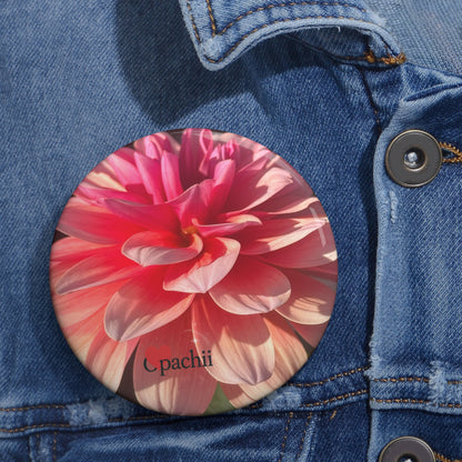 Floral Pin Buttons, Personalized Accessories, Cute Gifts, Fun Party Favors, Floral Art Pins, Unique Collectibles