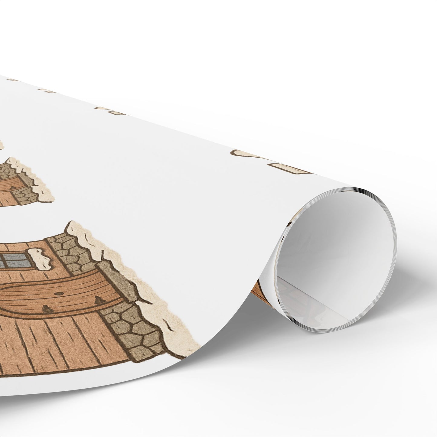 Cozy Home-Themed Wrapping Paper Roll for Holidays & Celebrations