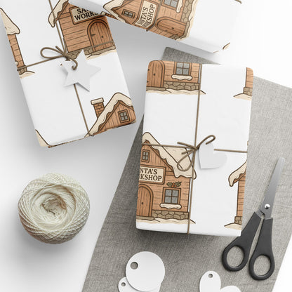 Cozy Home-Themed Wrapping Paper Roll for Holidays & Celebrations