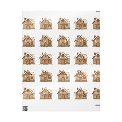 Cozy Home-Themed Wrapping Paper Roll for Holidays & Celebrations