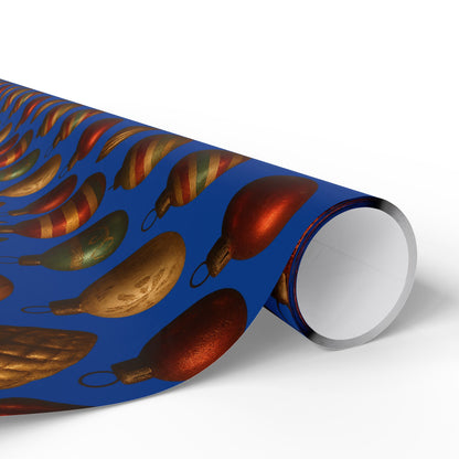 Warm Vintage Christmas Ornaments Wrapping Paper