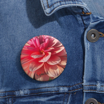 Floral Pin Buttons, Personalized Accessories, Cute Gifts, Fun Party Favors, Floral Art Pins, Unique Collectibles