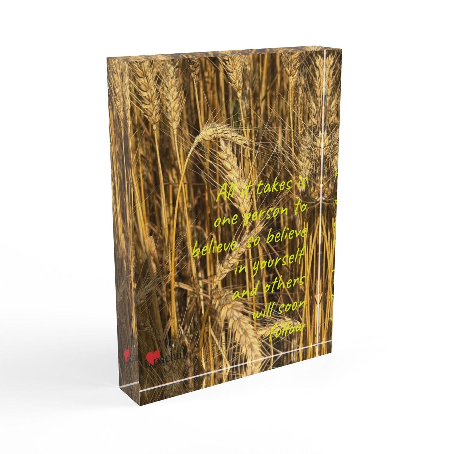 Inspirational Photo Block, Motivational Desk Art, Home Decor, Floral Inspirational Gift, Positive Affirmation Display