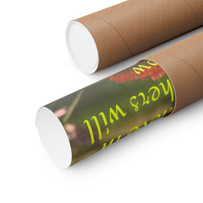 Inspirational Floral Poster, Motivational Wall Art, Positive Quote Decor, Self-Belief Print, Mindfulness Home Decoration