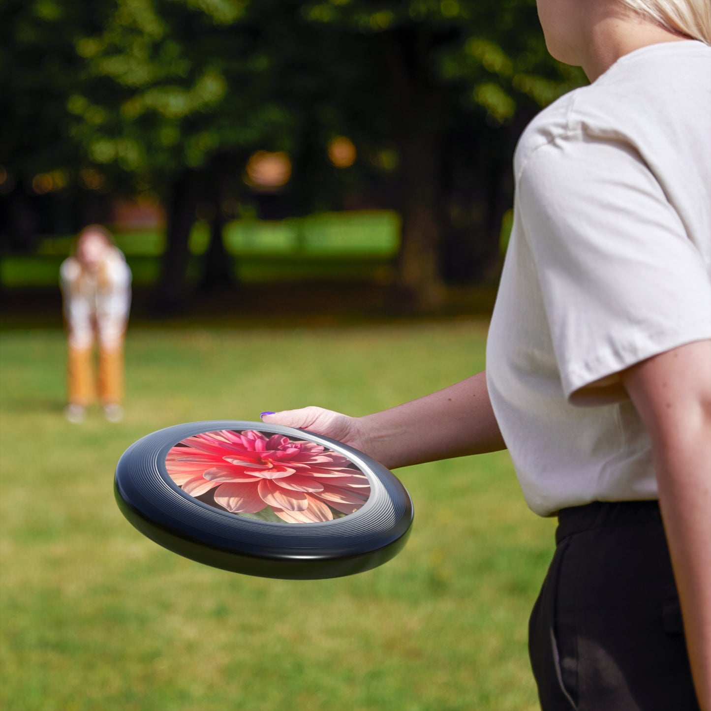 Floral Frisbee with Nature Design - Perfect for Outdoor Fun, Gifts for Friends, Summer Activities, Garden Parties, Recreational Play