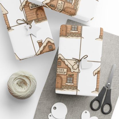 Cozy Home-Themed Wrapping Paper Roll for Holidays & Celebrations