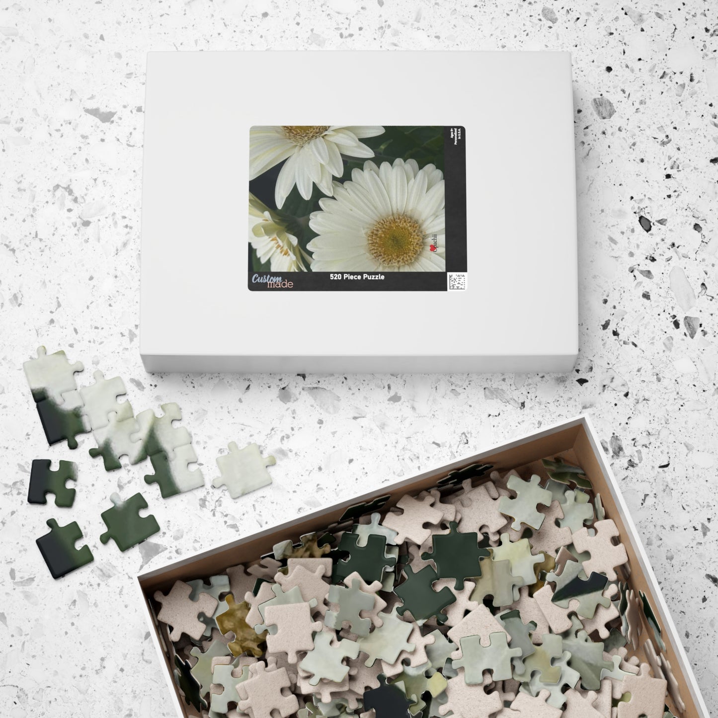 Whispers of White Puzzle - 110, 252, 520, 1014-Piece Options