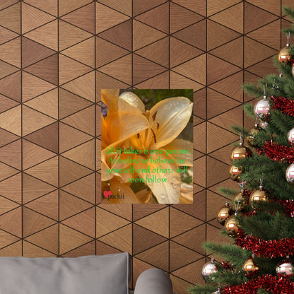 Copy of Inspirational Floral Poster, Motivational Wall Art, Positive Quote Decor, Self-Belief Print, Mindfulness Home Decoration