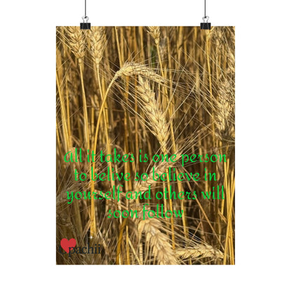 Inspirational Floral Poster, Motivational Wall Art, Positive Quote Decor, Self-Belief Print, Mindfulness Home Decoration