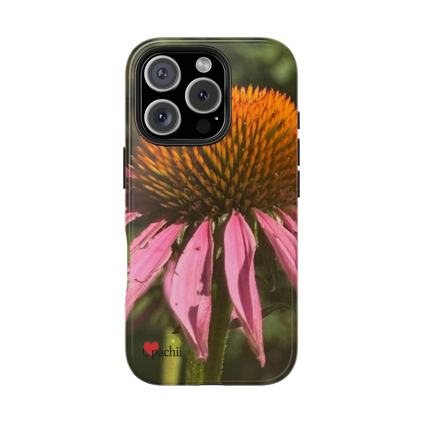 Flower Phone Case, Tough Phone Cases for Nature Lovers, Floral Phone Cover, Echinacea Floral Design, Gift for Plant Lovers
