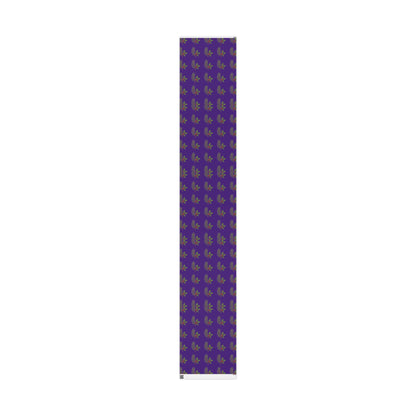 Elegant Holiday Wrapping Paper - Festive Purple with Holly Design