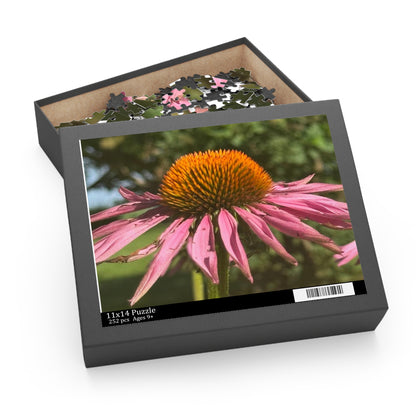 Flower Puzzle with Vibrant Echinacea Design, 120, 252, 500-Piece Jigsaw, Nature Lover Gift, Home Decor, Relaxation Activity, Artsy [...]