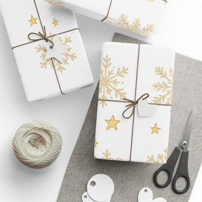 Elegant Snowflake Wrapping Paper - Perfect for Winter Celebrations