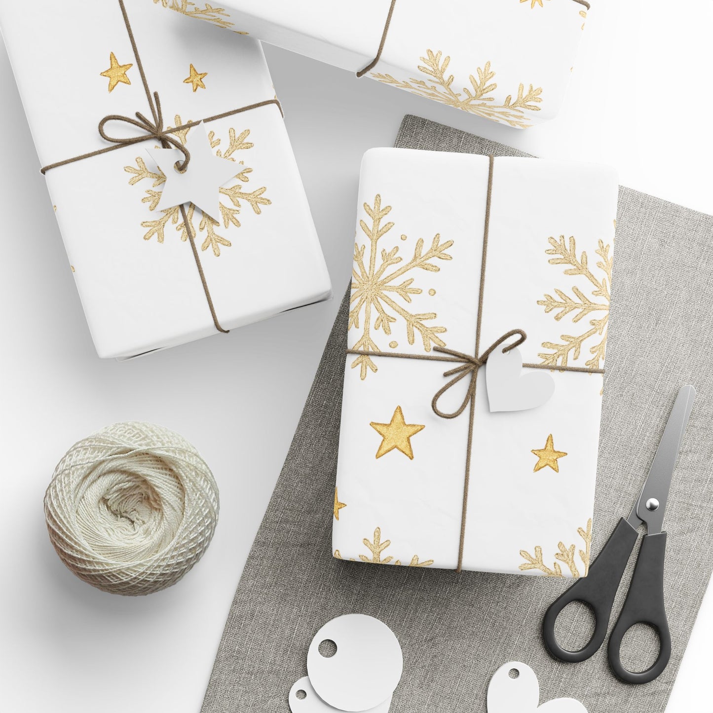 Elegant Snowflake Wrapping Paper - Perfect for Winter Celebrations