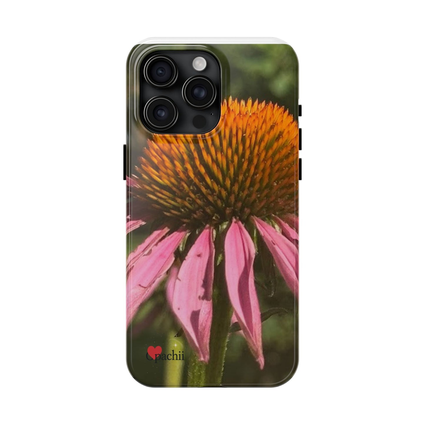 Flower Phone Case, Tough Phone Cases for Nature Lovers, Floral Phone Cover, Echinacea Floral Design, Gift for Plant Lovers