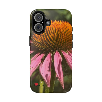 Flower Phone Case, Tough Phone Cases for Nature Lovers, Floral Phone Cover, Echinacea Floral Design, Gift for Plant Lovers