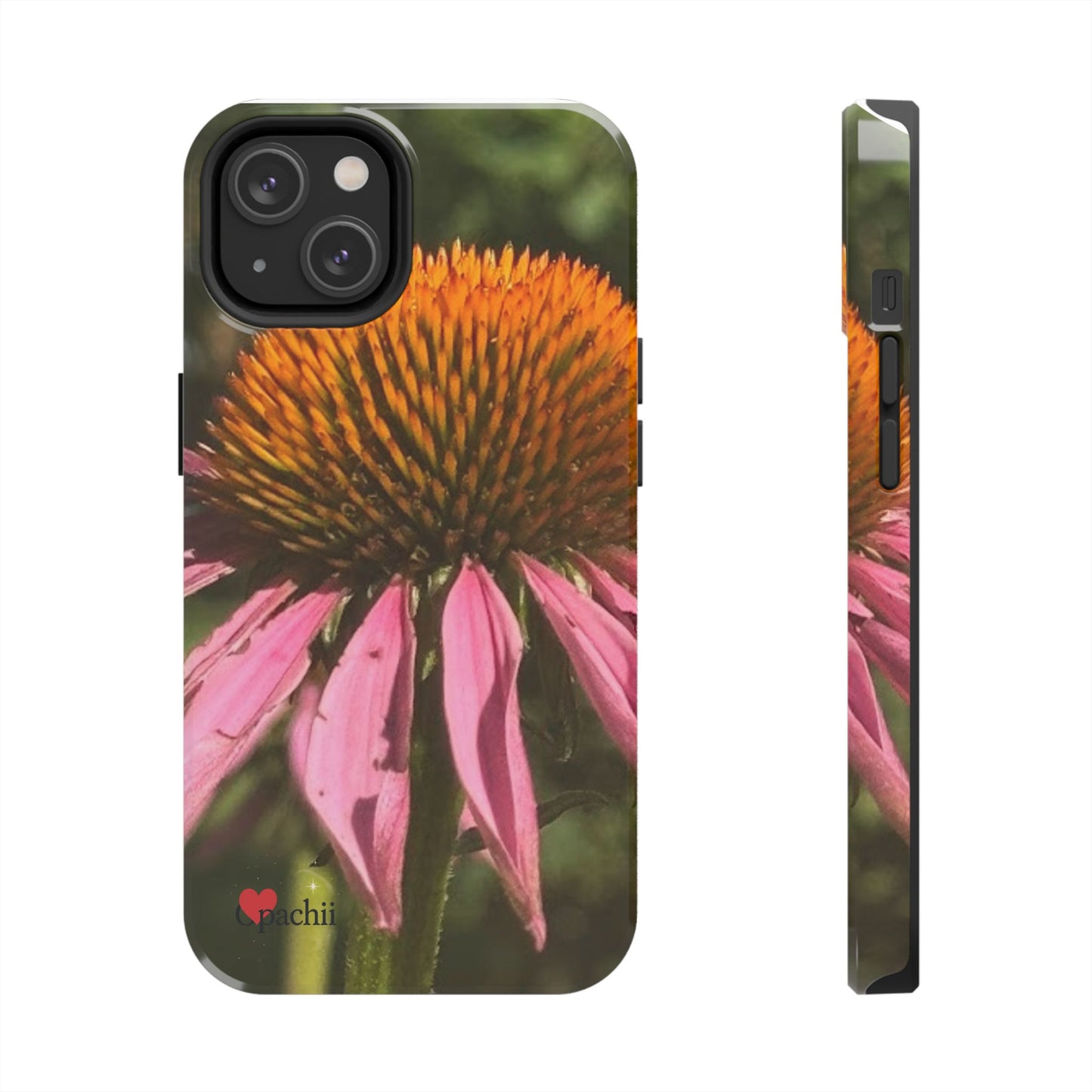 Flower Phone Case, Tough Phone Cases for Nature Lovers, Floral Phone Cover, Echinacea Floral Design, Gift for Plant Lovers