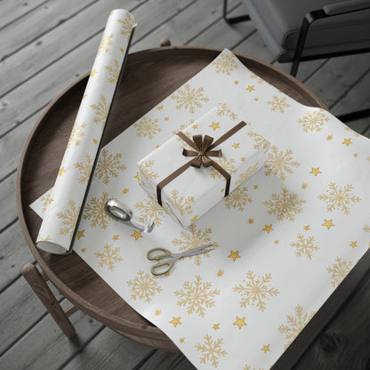 Elegant Snowflake Wrapping Paper - Perfect for Winter Celebrations