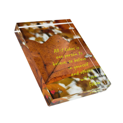 🧊Autumn Held Still – Acrylic Photo Block