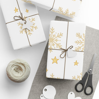 Elegant Snowflake Wrapping Paper - Perfect for Winter Celebrations