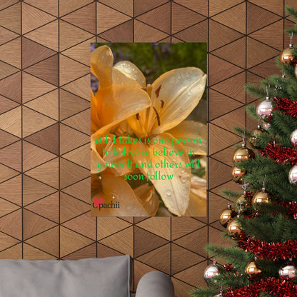 Copy of Inspirational Floral Poster, Motivational Wall Art, Positive Quote Decor, Self-Belief Print, Mindfulness Home Decoration